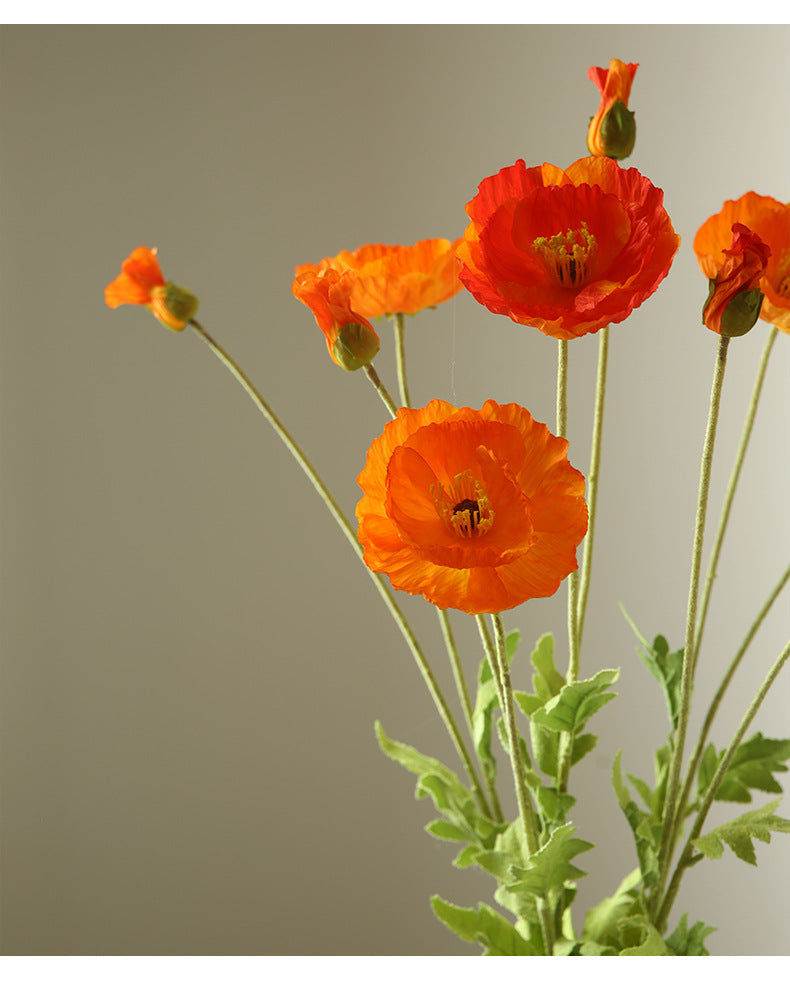 Two-Headed Poppy Artificial Flower Wedding Decoration Poppy Flower