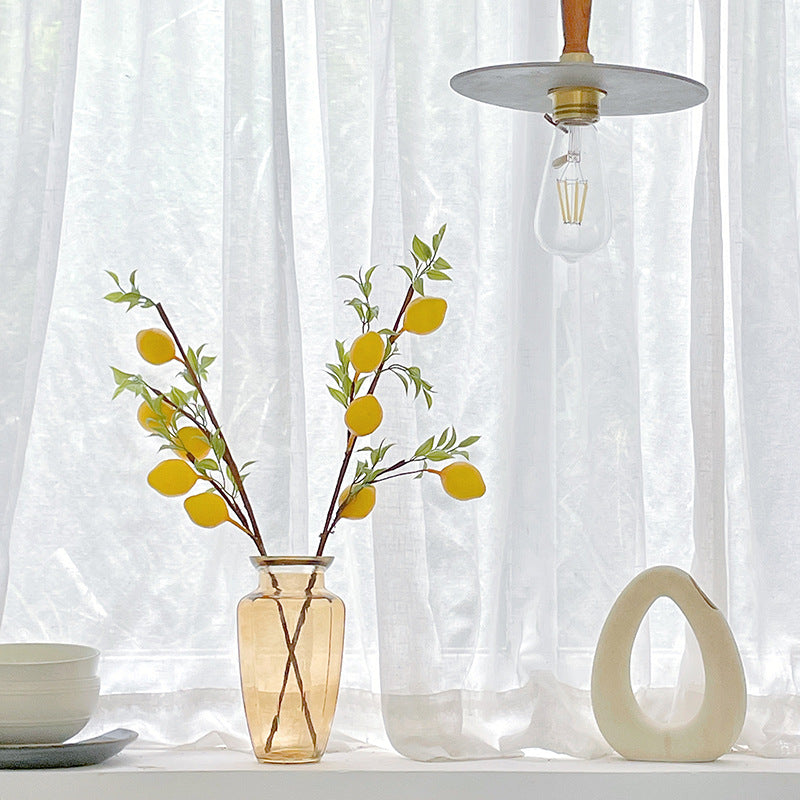 INS Artificial Flower 5-Fruit Lemon Tree Lemon Branch Artificial Green Plant Fake Flower Photo Prop
