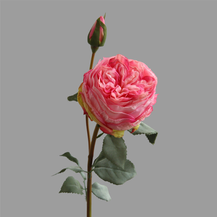 Two-Headed Austin Rose Artificial Flower Nordic Romantic Decoration