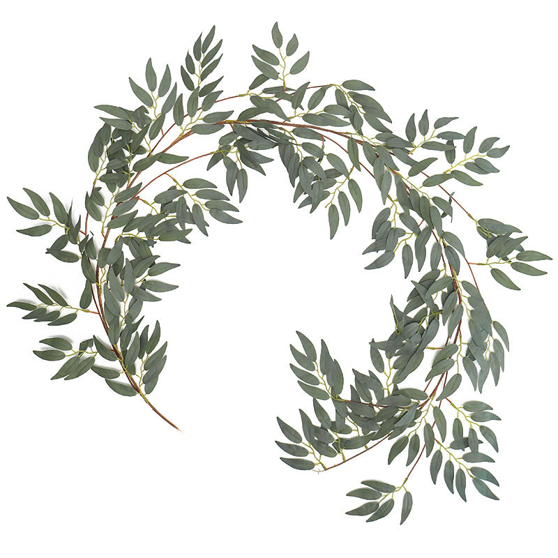 Christmas Decoration Artificial Willow Leaf Vine 2pcs - 65in