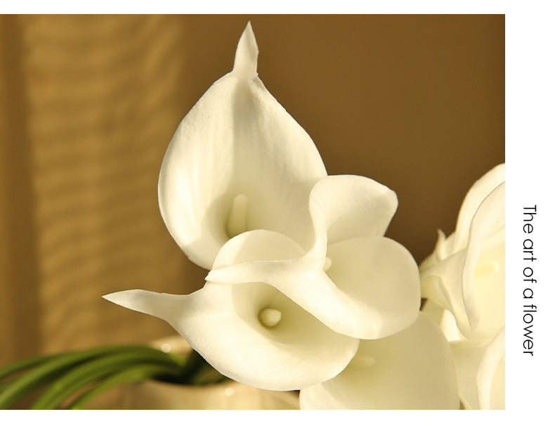 Artificial Flower Single Branch Calla Lily Realistic Fake Flower