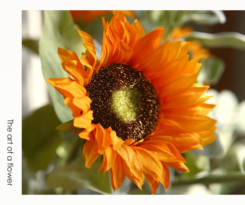Single Head Sunflower Artificial Flower Dried Flower Living Room Decoration Sunflower