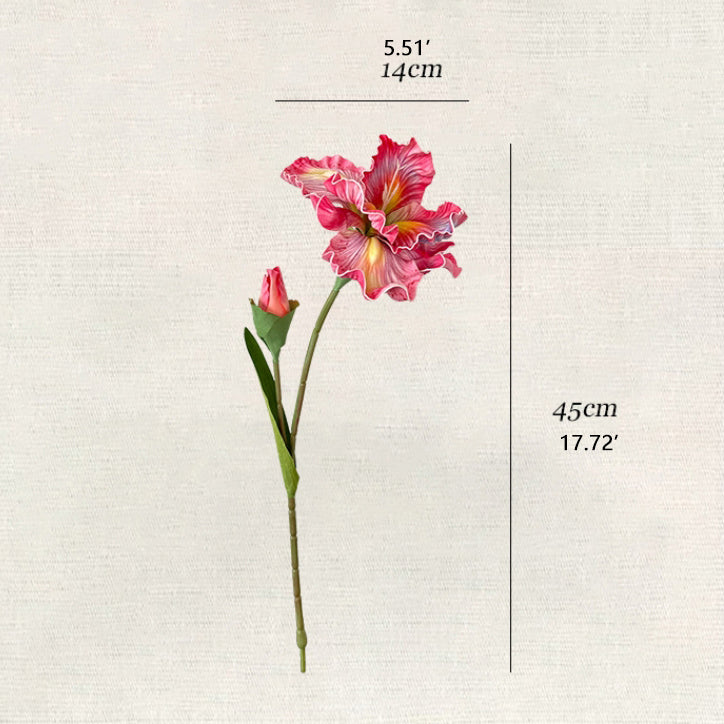 2 Iris Flowers EVA Realistic Touch Artificial Flowers