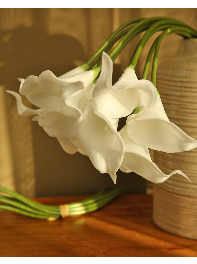 Artificial Flower Single Branch Calla Lily Realistic Fake Flower