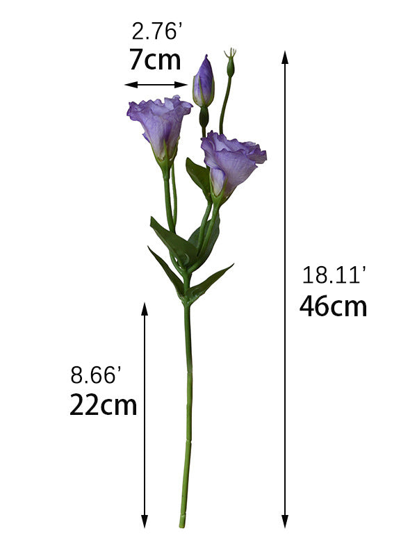 Artificial Flower 3-Headed Lisianthus Bouquet