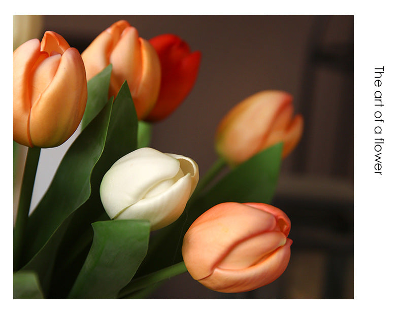 INS Tulip Artificial Flower Mall Dining Table Flower Coffee Table Decorative Flower Fake Flower Photo Prop