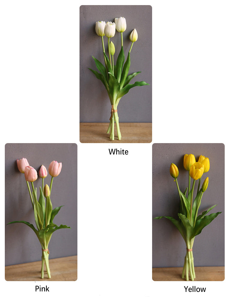 Moisturizing Five-Headed Tulip Bouquet Artificial Flower Decoration Home Decor