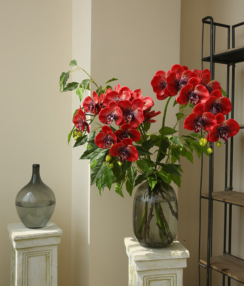 Artificial Flower 9-Head Phalaenopsis  Home Decoration Wedding Scenery Display  3D Printing