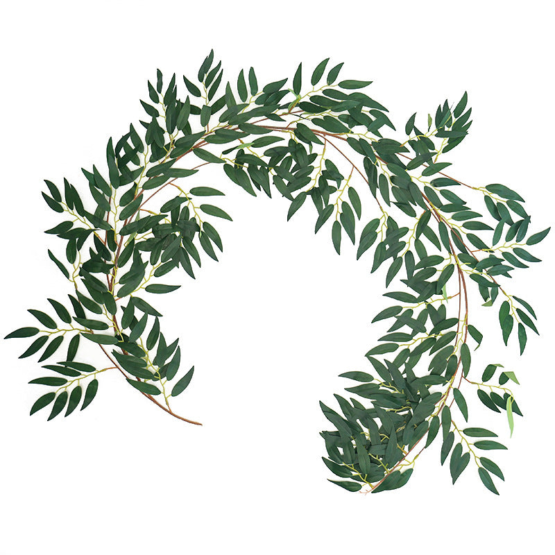Christmas Decoration Artificial Willow Leaf Vine 2pcs - 65in