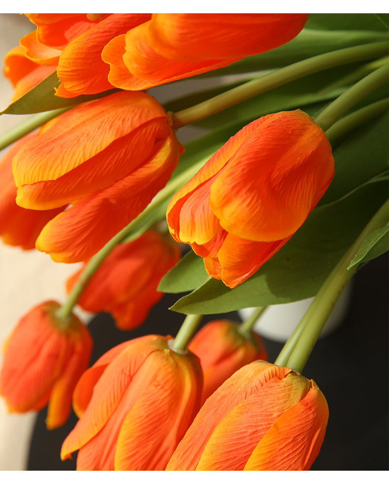 Artificial Flower Single Stem Realistic Tulip Home Decor  Artificial Flower Arrangement