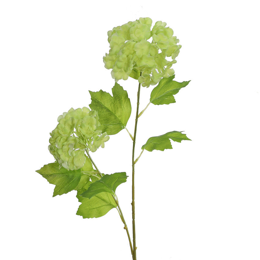 Artificial Flowers 3D Film Hydrangea 2-Head Snowball Flower