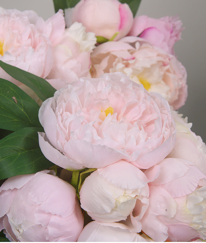 ins High-End Artificial Flowers Fake Flowers Six-Headed Peony Bouquet