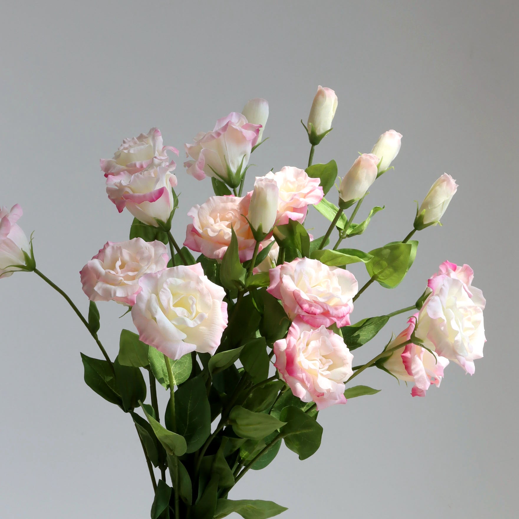 Light Luxury Simulation Single 3 Forks Moist Feeling Eustoma Fake Flowers