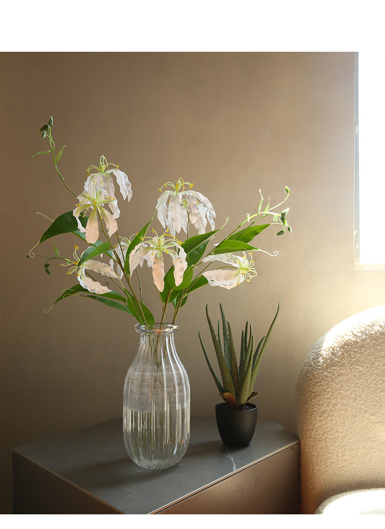 Artificial Flame Lily Flower Home Decoration Ornament Prop Modern Romantic Creative Ornament Fake Flower Floral Decoration
