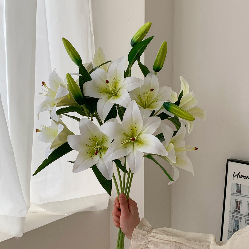New Lily Artificial Flowers Fake Flowers Silk Flowers Washable