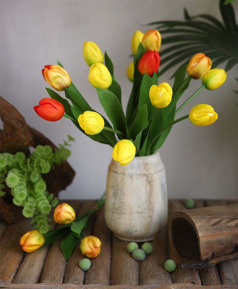 INS Tulip Artificial Flower Mall Dining Table Flower Coffee Table Decorative Flower Fake Flower Photo Prop