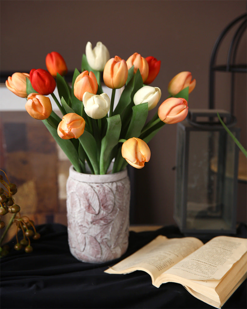 INS Tulip Artificial Flower Mall Dining Table Flower Coffee Table Decorative Flower Fake Flower Photo Prop