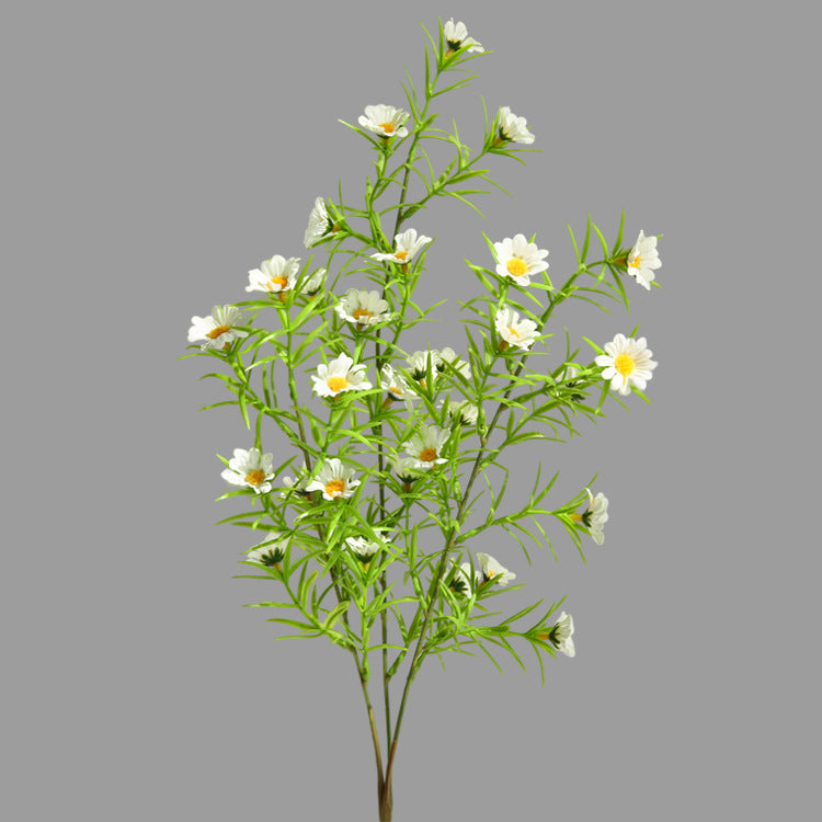 Artificial Flowers Fake Flowers Ins Style Decoration  Three-Pronged Chamomile