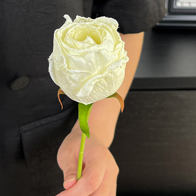 Imitation Dried Flower Baked Rose Artificial Flower Snow Rose