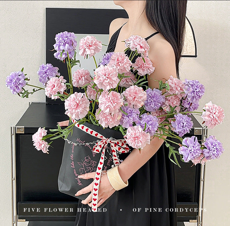 Artificial Flower Cordyceps Silk Flower Decorative Bouquet Home Flower Arrangement