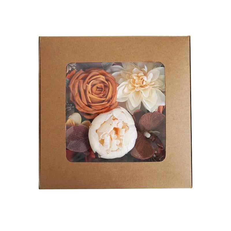 DIY flower box with autumn orange color