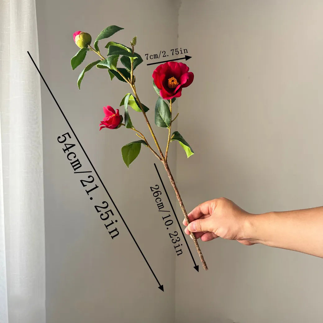 Hot Sale Camellia Artificial Flower 6pcs - 21.25in