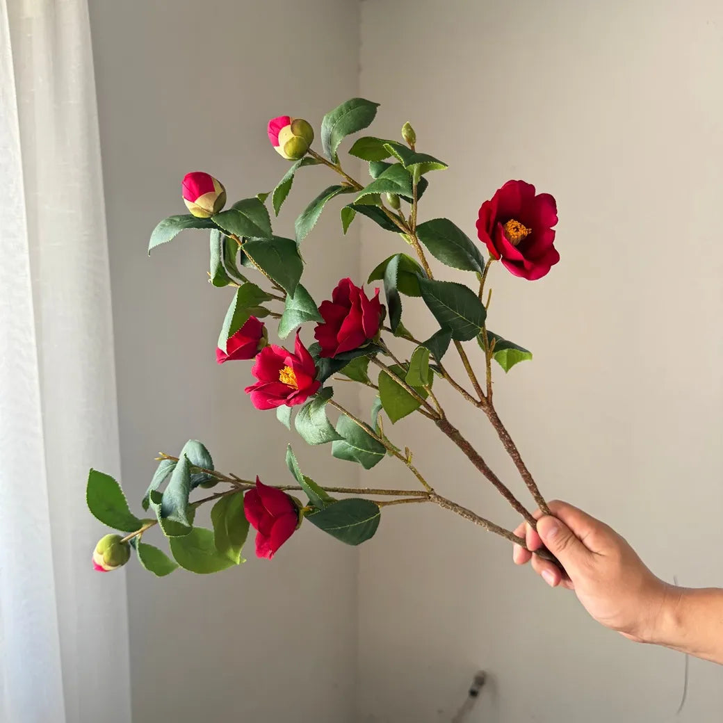 Hot Sale Camellia Artificial Flower 6pcs - 21.25in