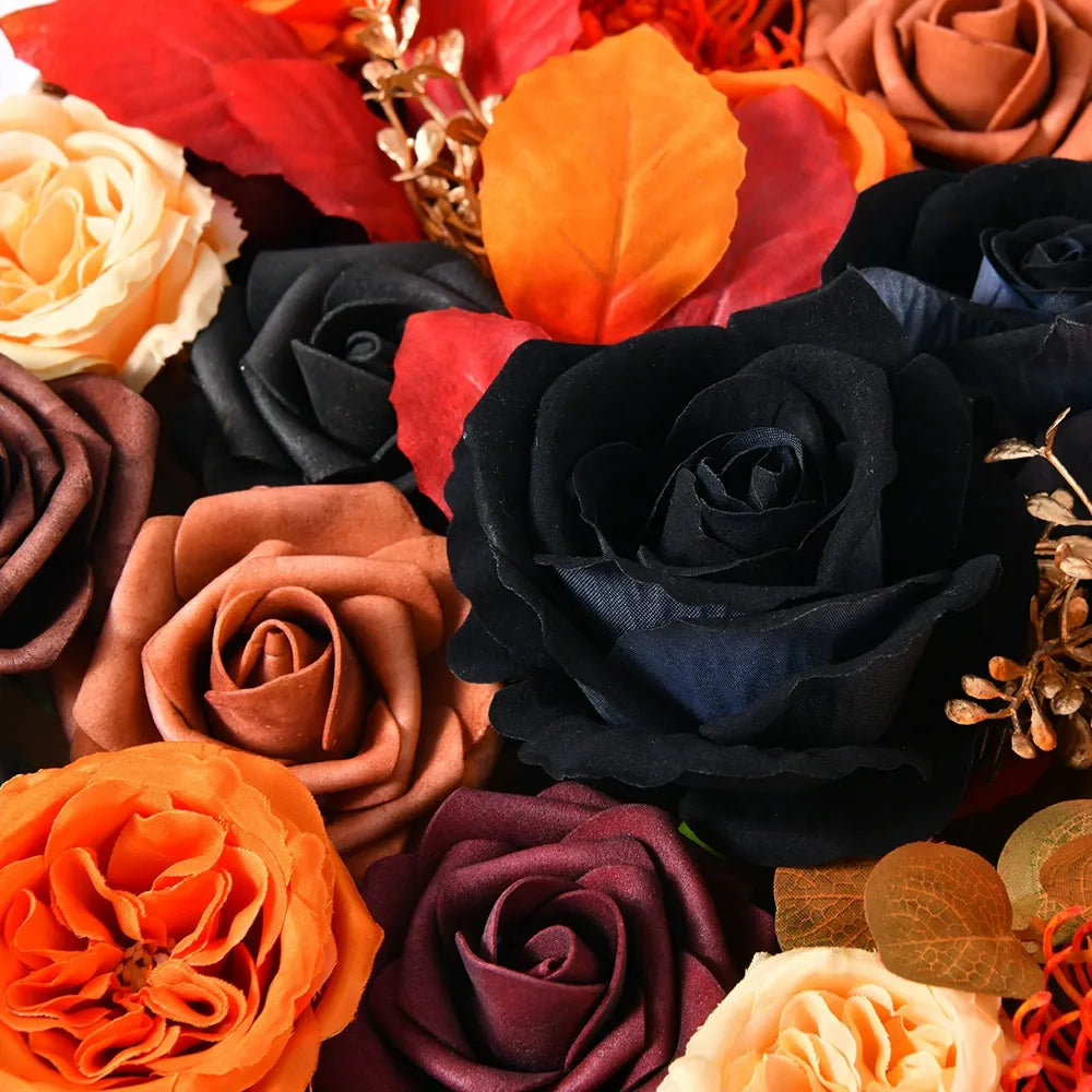 DIY flower box with black orange color