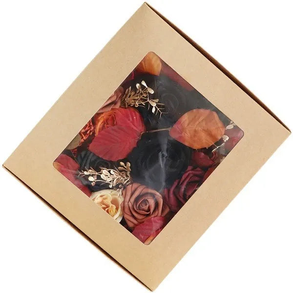 DIY flower box with black orange color