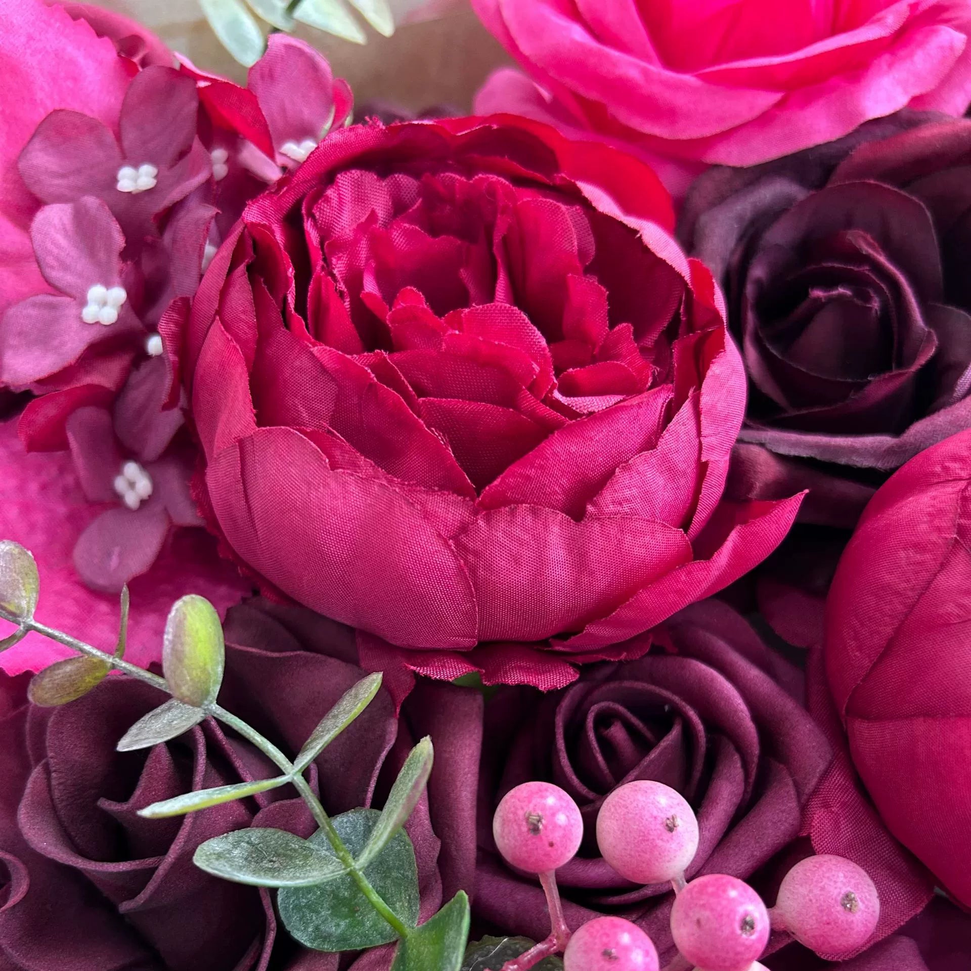 DIY flower box with rose red