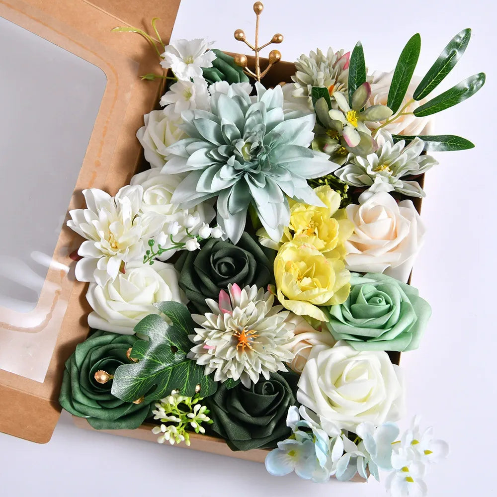 DIY flower box with Green color