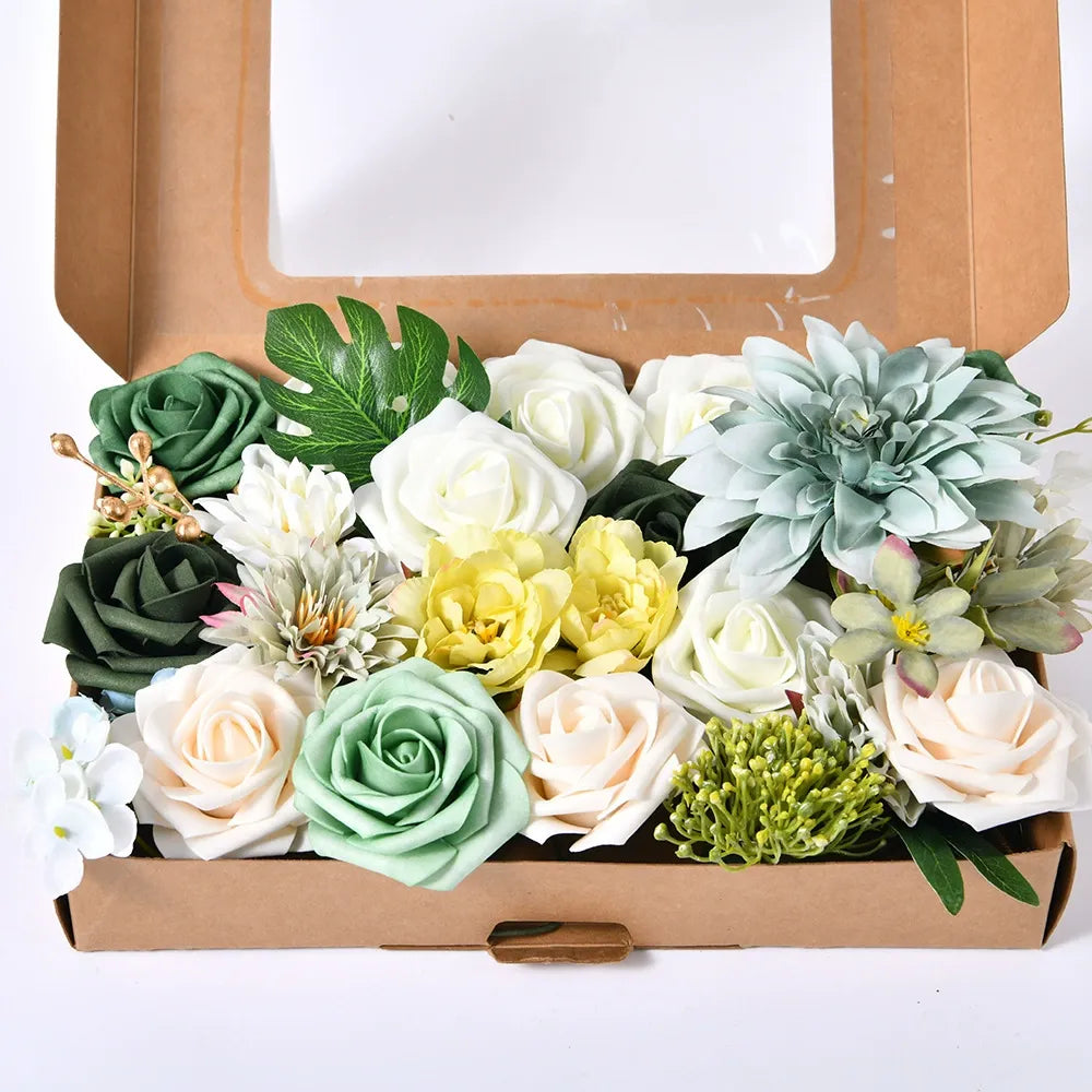 DIY flower box with Green color