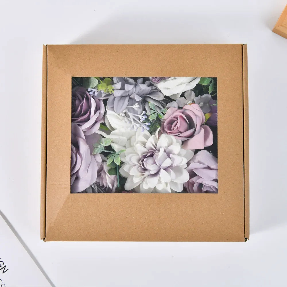 DIY flower box with Grey purple