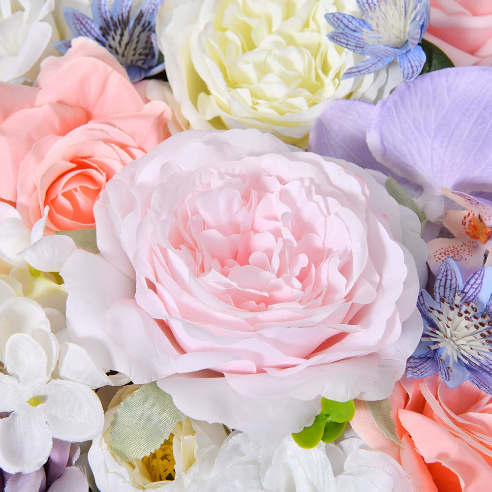 DIY flower box with pink purple
