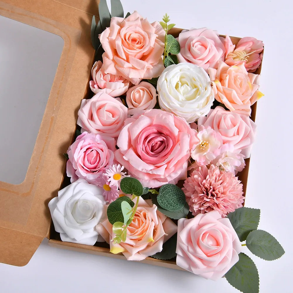 DIY flower box in pink color