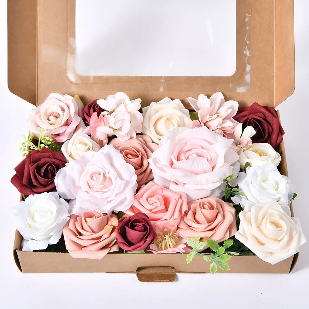 DIY flower box in pink color