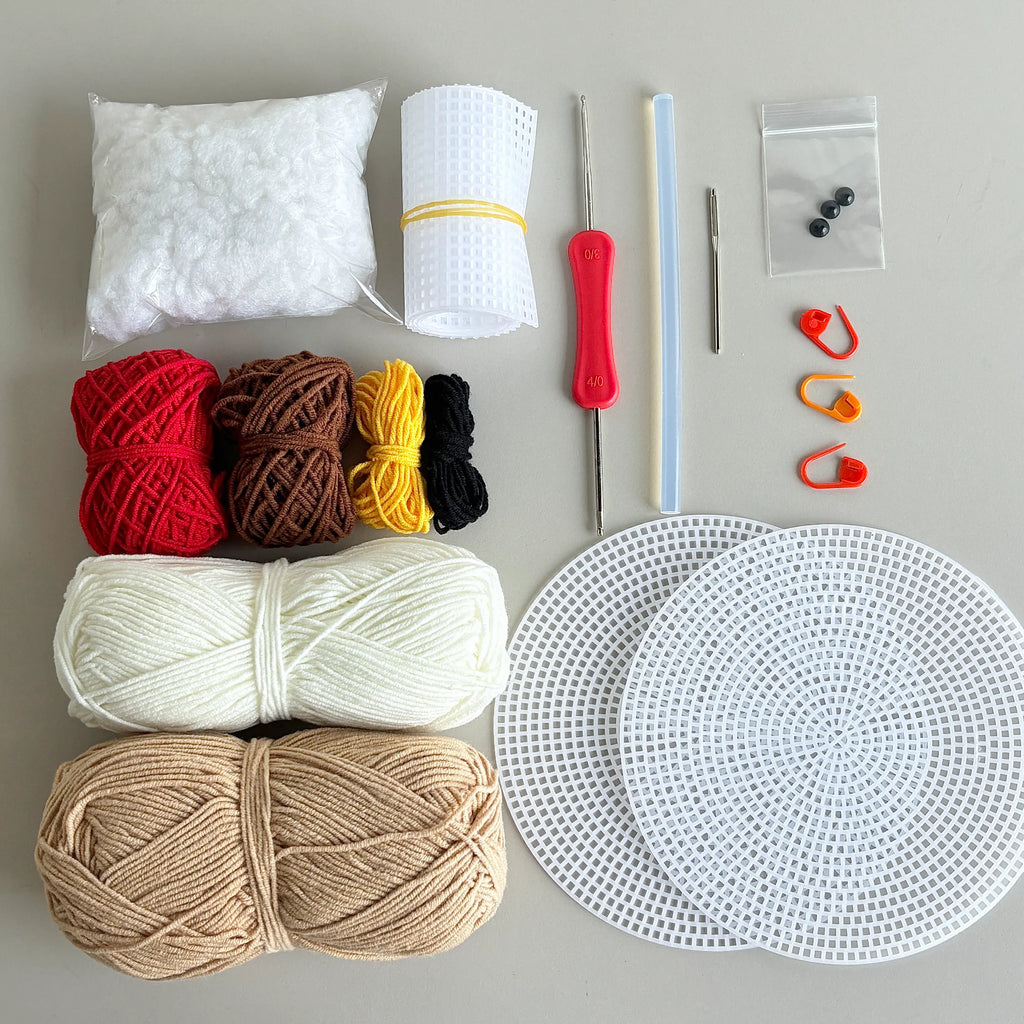 Khaki Doll cake crochet kit