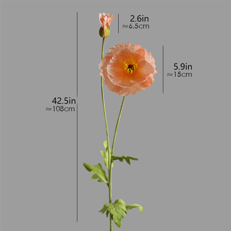 Two-Headed Poppy 12pcs - 42.5in