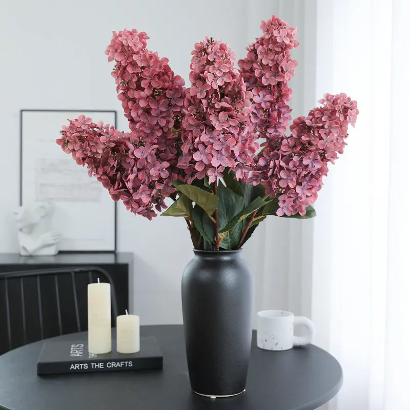 Vintage Autumn Color Pagoda Hydrangea Artificial Flowers 6pcs - 32.7in