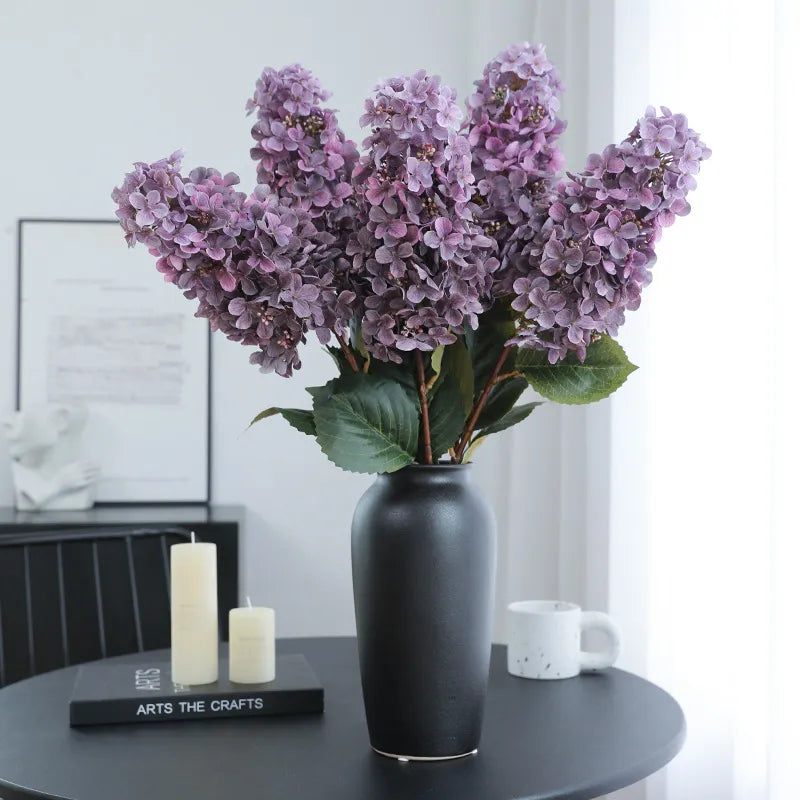 Vintage Autumn Color Pagoda Hydrangea Artificial Flowers 6pcs - 32.7in