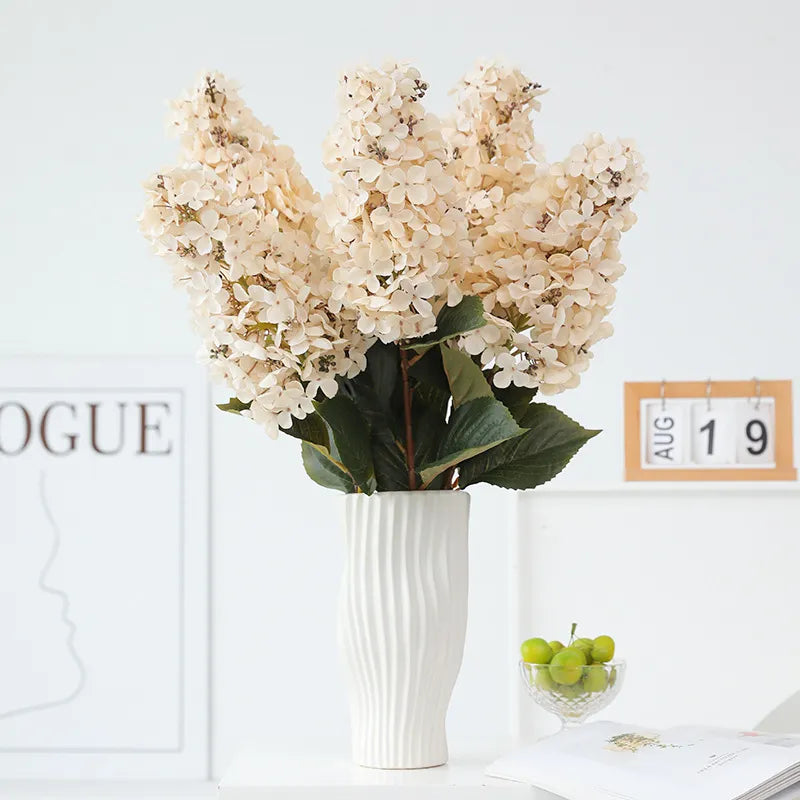 Vintage Autumn Color Pagoda Hydrangea Artificial Flowers 6pcs - 32.7in
