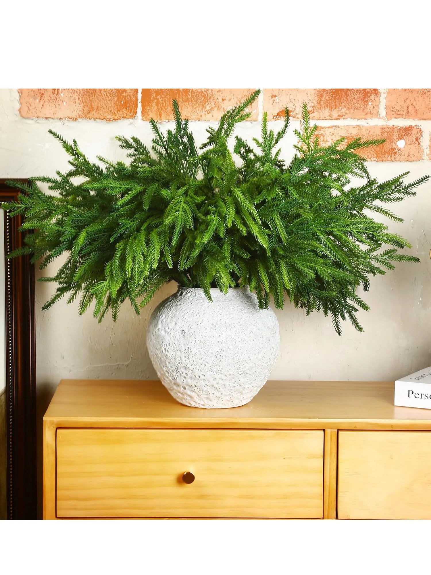 Holiday Decoration Soft Pine Needles 12pcs - 17.8in