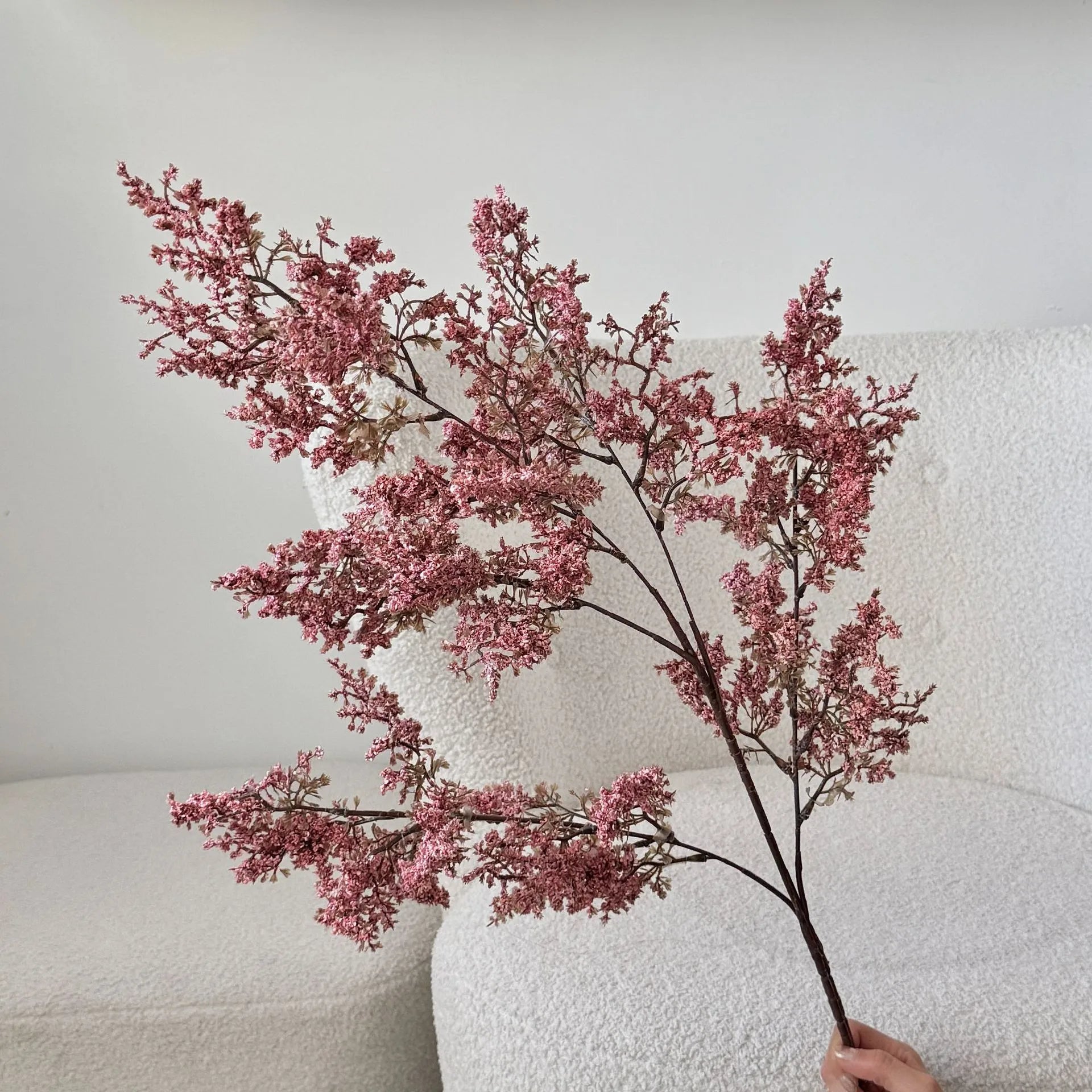 Frosted Artificial Green Plant Fake Flower 6pcs - 44in
