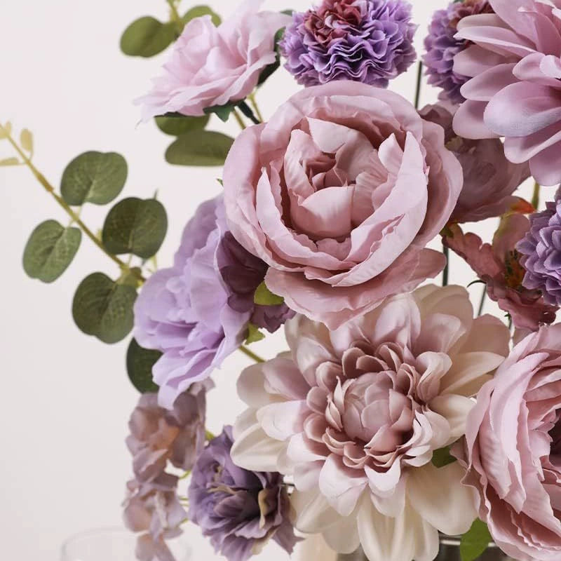 Wedding party DIY flowers box purple color