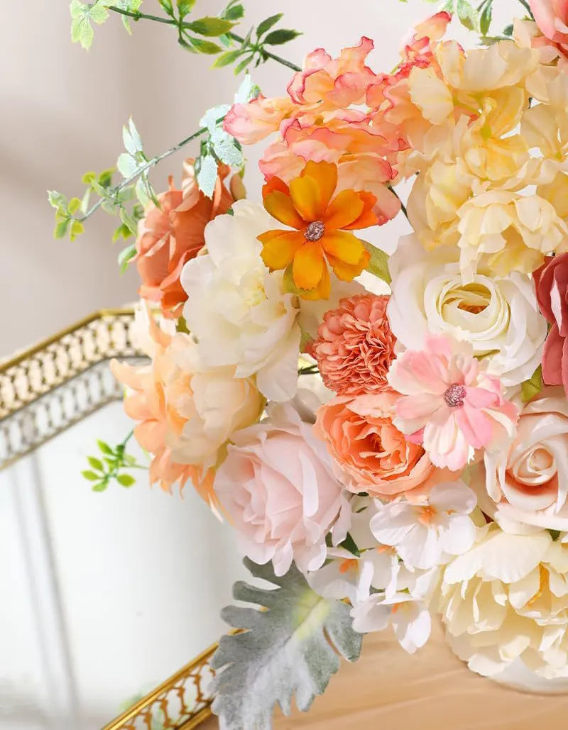 Wedding party DIY flowers box pink orange color