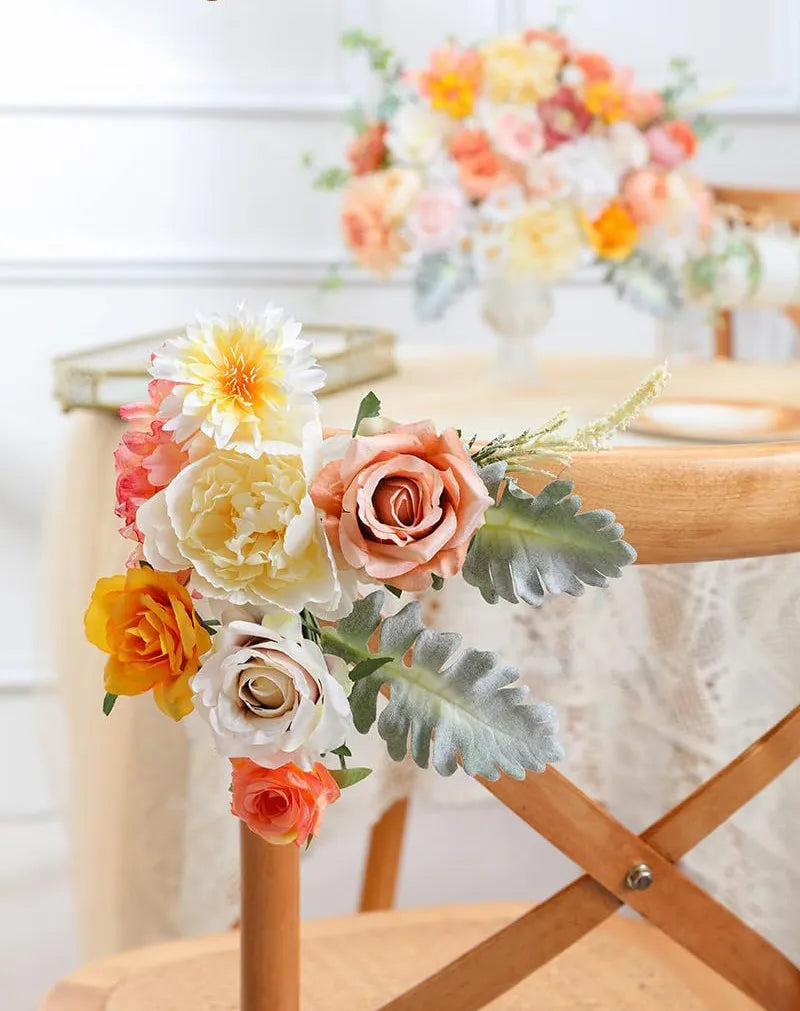 Wedding party DIY flowers box pink orange color