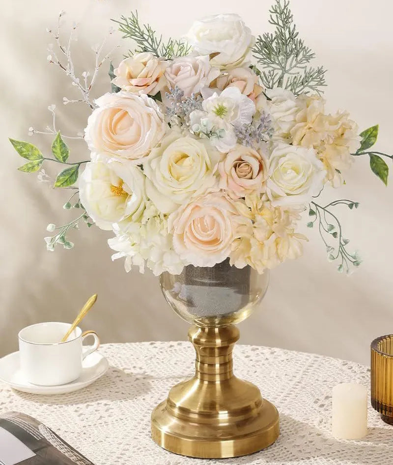 Wedding party DIY flowers box Champagne color