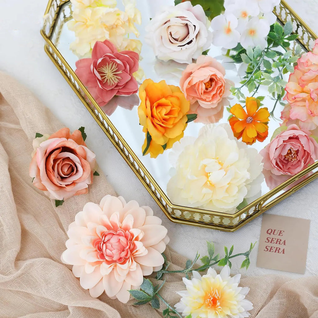 Wedding party DIY flowers box pink orange color