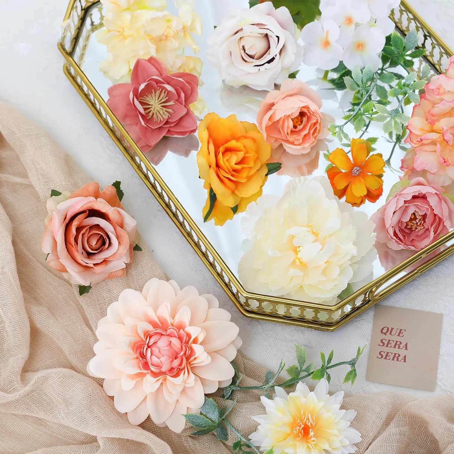 Wedding party DIY flowers box pink orange color