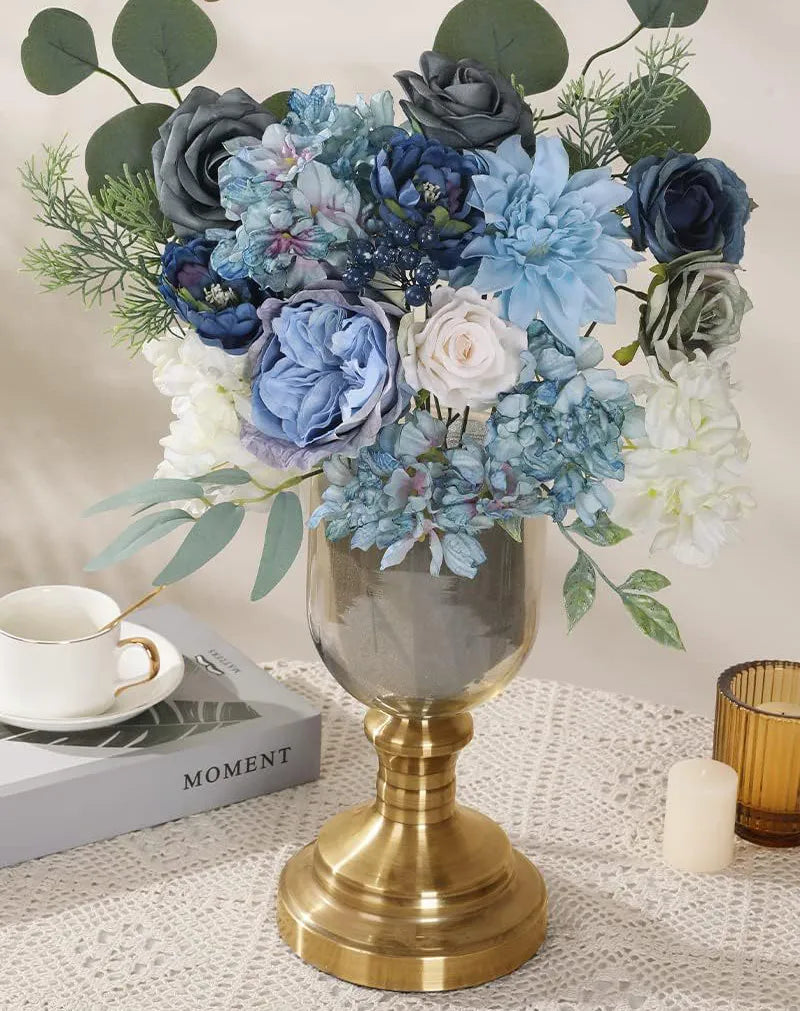 Wedding party DIY flowers box blue color
